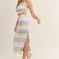 MABLE Striped Knit Cami and Midi Skirt Set