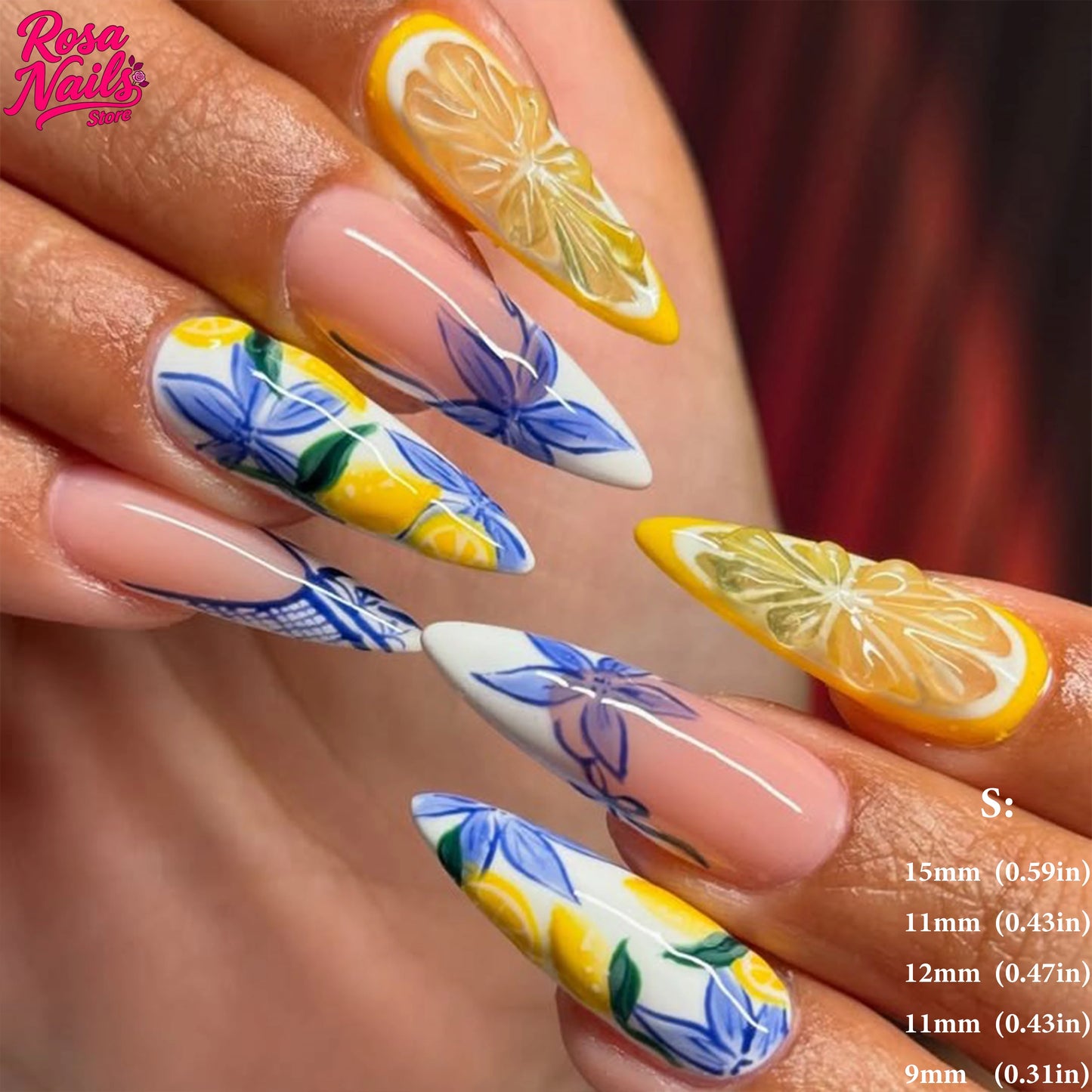 Amalfi Coast Citrus & Seafood Extravaganza Press-On Nail Set