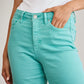 RFM Crop Chloe Full Size Tummy Control High Waist Raw Hem Jeans
