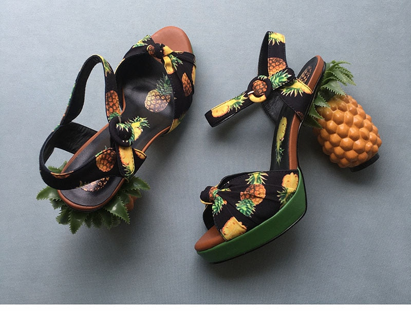 pineapple high heels