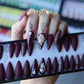Long Stiletto Crystal Glitter Full Set Custom Press On Nails Box 24pcs