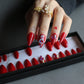 Gel Ballet Rhinestones Acrylic Press on Nails With Box