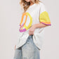 SAGE + FIG Color Block Peace Applique T-Shirt