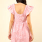 VERY J Flower Embroidered Organza Mini Dress