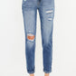 Kancan High Rise Distressed Mom Jeans