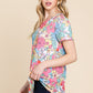 BOMBOM Floral Short Sleeve T-Shirt