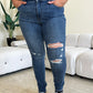 Judy Blue Full Size  High Waist Distressed Skinny Jeans