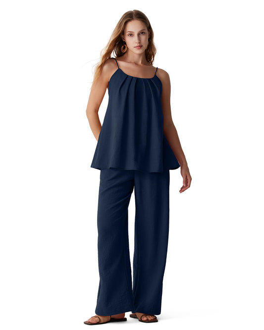 Breezy Linen Two-Piece Lounge Set