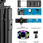 USKEYVISION Vlogging Kit for iPhone&Android, YouTube Starter Kit,Auto Face Tracking Tripod for iPhone w/Light,Phone Tripod for Video Recording,Wireless Lavalier Microphone,Ground Spike,Remote Control