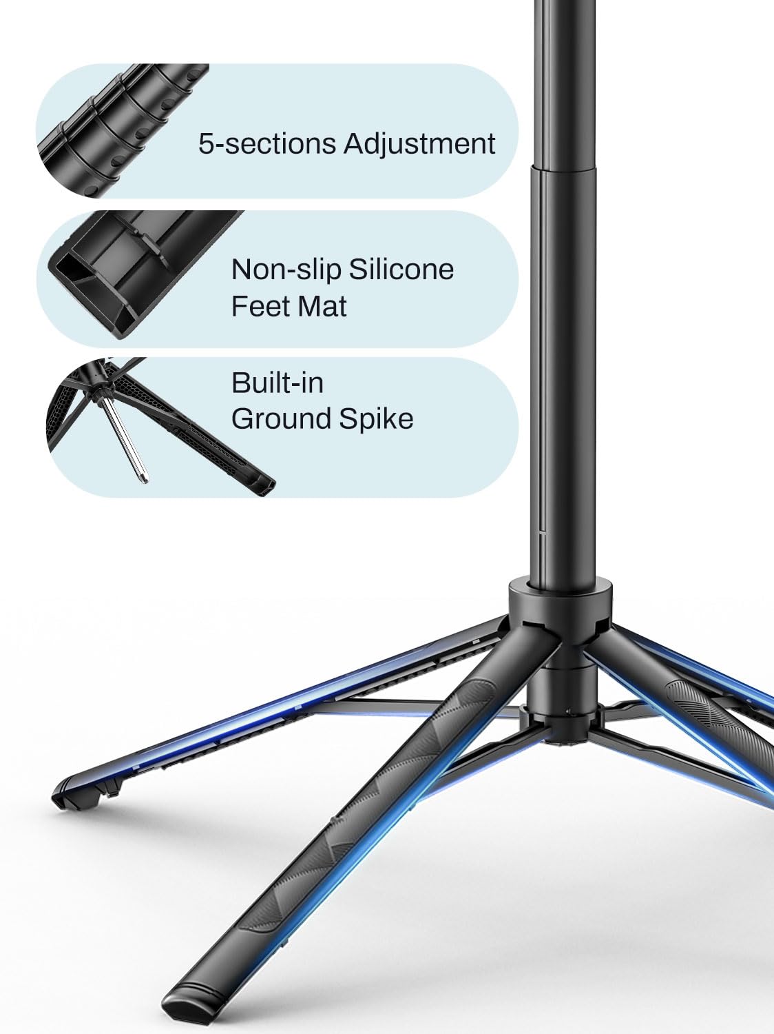 USKEYVISION Vlogging Kit for iPhone&Android, YouTube Starter Kit,Auto Face Tracking Tripod for iPhone w/Light,Phone Tripod for Video Recording,Wireless Lavalier Microphone,Ground Spike,Remote Control