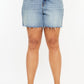 Kancan Full Size Raw Hem High Waist Denim Shorts