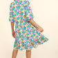 Haptics Bubble Sleeve Floral Ruffled Dress