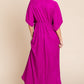 BOMBOM Surplice Maxi Dress with Pockets