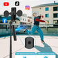 USKEYVISION Vlogging Kit for iPhone&Android, YouTube Starter Kit,Auto Face Tracking Tripod for iPhone w/Light,Phone Tripod for Video Recording,Wireless Lavalier Microphone,Ground Spike,Remote Control