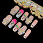 Blush Garden 3D Press-On Nails