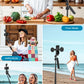 USKEYVISION Vlogging Kit for iPhone&Android, YouTube Starter Kit,Auto Face Tracking Tripod for iPhone w/Light,Phone Tripod for Video Recording,Wireless Lavalier Microphone,Ground Spike,Remote Control