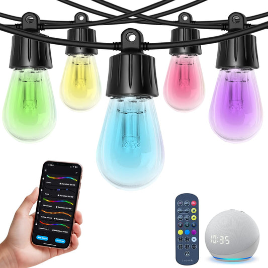 Smart Glow — 100ft Color-Changing Patio Lights