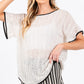 GeeGee Contrast Trim Short Sleeve Knit Cover Up