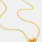 Linked Ring Pendant Chain Necklace