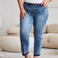 Judy Blue Full Size Release Hem Cropped Bootcut Jeans