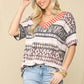 Celeste Full Size Striped V-Neck Short Sleeve T-Shirt