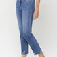 Lovervet High Rise Raw Hem Straight Jeans