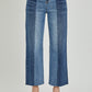 RISEN Full Size Mid-Rise Waist Two-Tones Jeans with Pockets