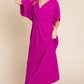 BOMBOM Surplice Maxi Dress with Pockets