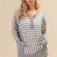 BiBi Striped Thumbhole Long Sleeve Top