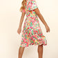 Haptics Tiered Floral Midi Dress with Pockets