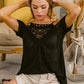 BiBi Front Crochet Lace Adjustable Strap Top