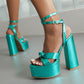 Luxury Ankle Strap Platform Heels
