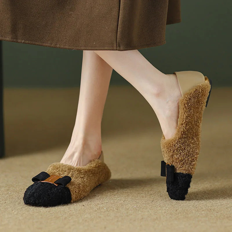 Wool Shearling Loafers Shoes