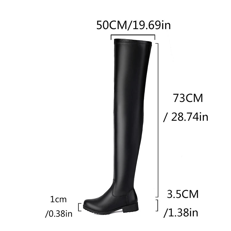 Luxe Comfort Round Toe Long Boots