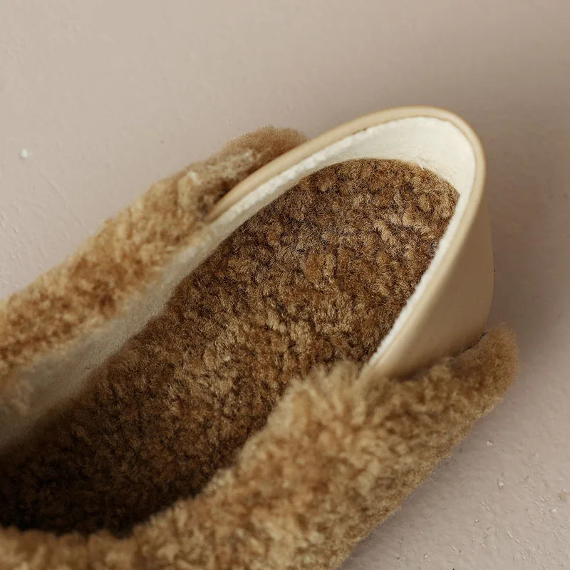 Wool Shearling Loafers Shoes