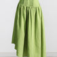 Two Piece Round Neck Sleeveless Hollow Out Crop Top Irregular Hem Pleated Skirt Set