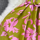 Printed Turn-Down Collar Single Breasted Short Sleeve High Waist A-Line Dress