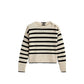 Striped Knitted Long Sleeve Pullover