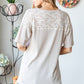 Heimish Full Size Lace Front Pocket Drop Shoulder Top