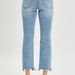 RISEN Full Size High Rise Distressed Cropped Straight Jeans