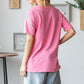 HOPELY Full Size Color Block Exposed Seam T-Shirt