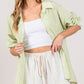 SAGE + FIG Striped Button Up Long Sleeve Shirt