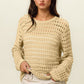 BiBi Round Neck Openwork Knit Cover Up