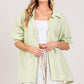 SAGE + FIG Striped Button Up Long Sleeve Shirt