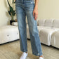 Judy Blue Full Size High Waist Distressed Straight Jeans