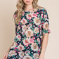 BOMBOM Floral Round Neck T-Shirt