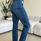 Judy Blue Full Size Queen Of Hearts Coin Pocket BF Jeans