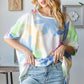 HOPELY Floral Round Neck Waffle T-Shirt