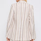 Love Tree Linen Woven Striped Blazer