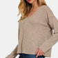 Zenana Dropped Shoulder Long Sleeve T-Shirt